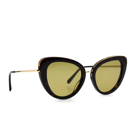 STELLA McCARTNEY SC0189s HAVANA GOLD AUTHENTIC SUNGLASSES Stella McCartney // Black & Gold SC0107S Aviator Sunglasses  main image 3